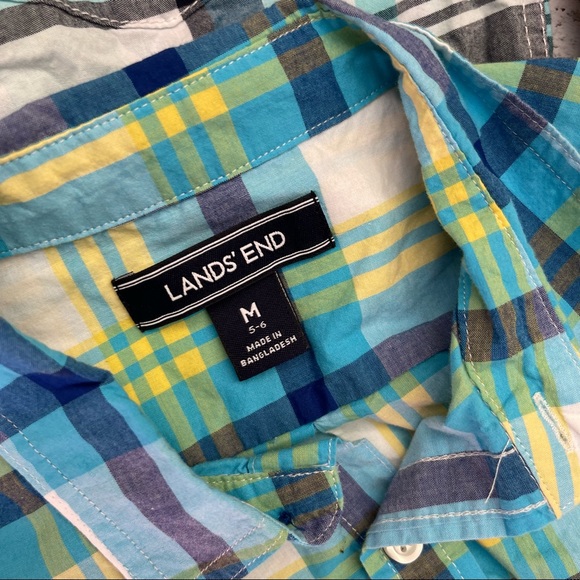Lands End Gymboree Boy’s Plaid Button Down Shirts & Tan Pants Size 5/6 - Picture 2 of 11